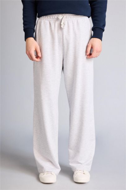 Baggy Fit Thin Sweatshirt Fabric Knitted Bottoms