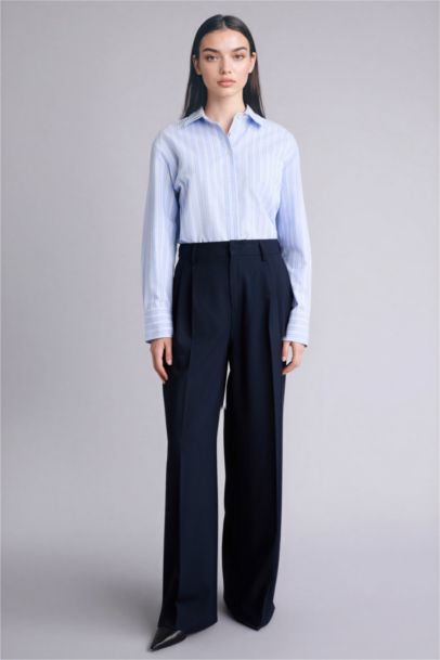 قميص مخطط ردن طويل اوفر سايز