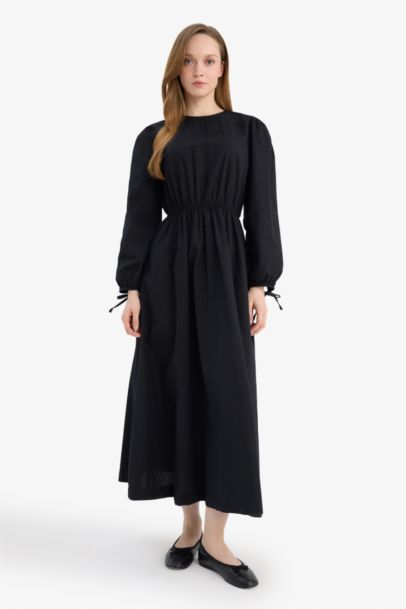 Regular Fit Poplin Midi Dress