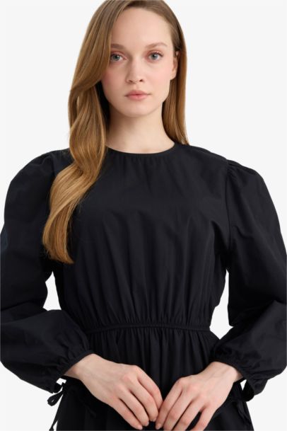 Regular Fit Poplin Midi Dress