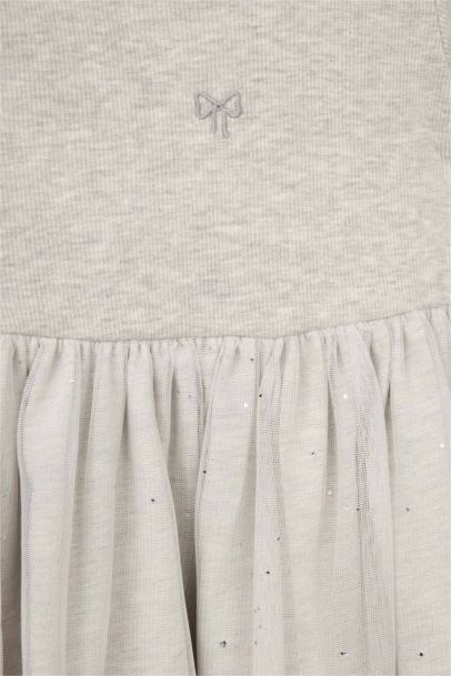 Simli Fitilli Kaşkorse Tütülü Elbise Kız Bebek