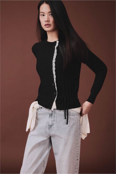 Dantel Detaylı Hırka