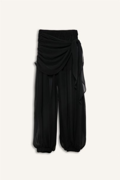 Balloon Fit Chiffon Trousers