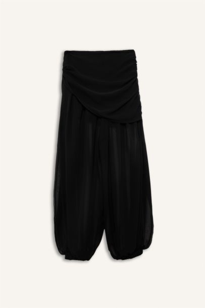 Balloon Fit Chiffon Trousers