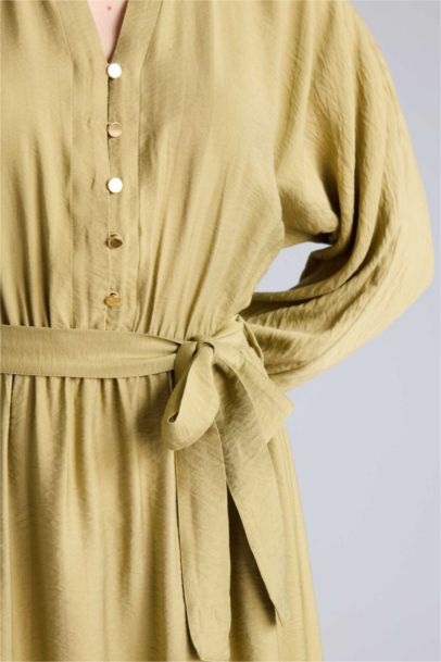 Flap Collar Batwing Dress