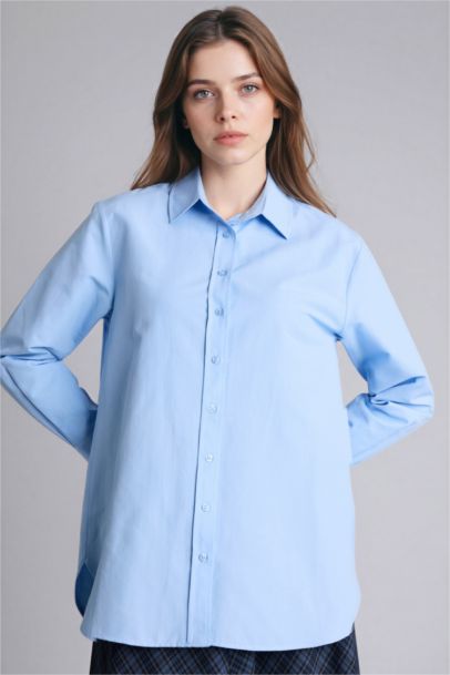 Regular Fıt Poplin Gömlek Tunik
