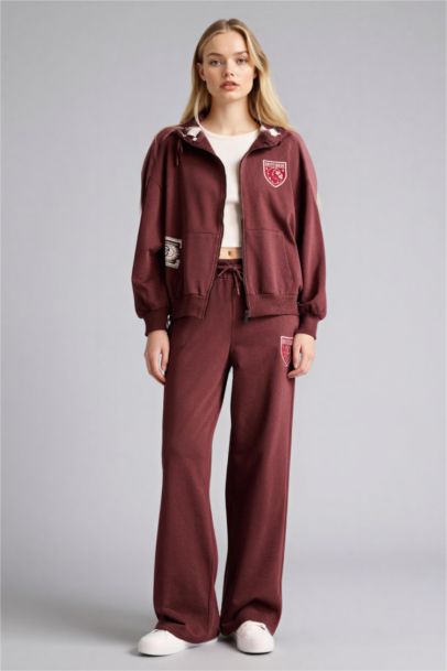 Harry Potter Oversıze Kapüşonlu Fermuarlı Sweatshirt