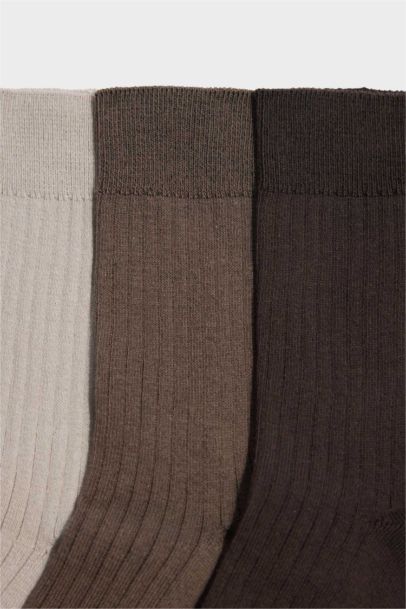 Erkek 3'lü Pamuklu Uzun Çorap