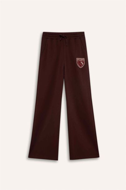 Wide Leg Harry Potter Licensed Slogan Pattern Trousers