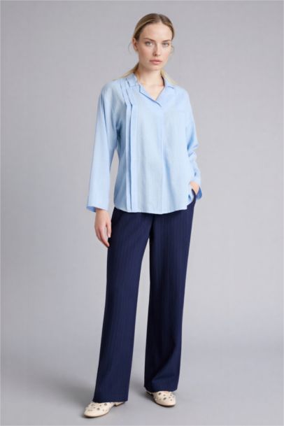 Regular Fıt Gofre Dokulu Pantolon