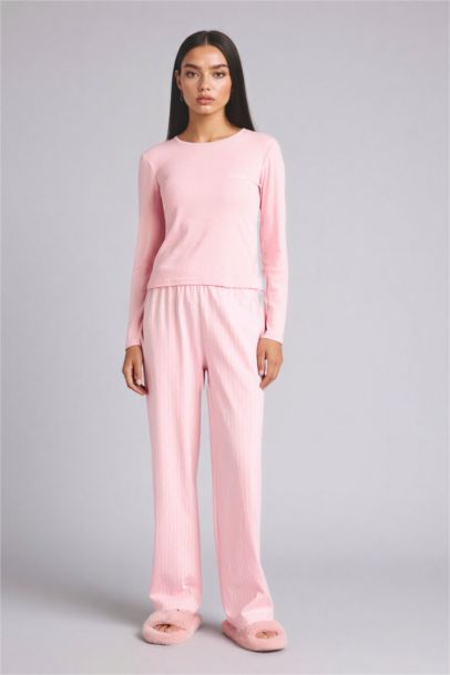 طقم قصة عادية كم طويل - قطعتين