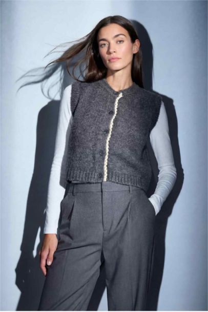 Oversize Fit Crew Neck Vest