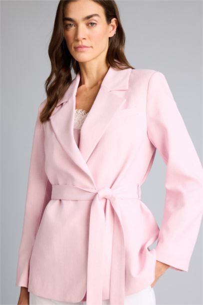 Regular Fıt Ceket Yaka Blazer Ceket