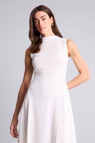 Relax Fıt Bürümcük Midi Elbise