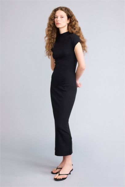 Bodycon Vücudu Saran Modal Maxi Elbise