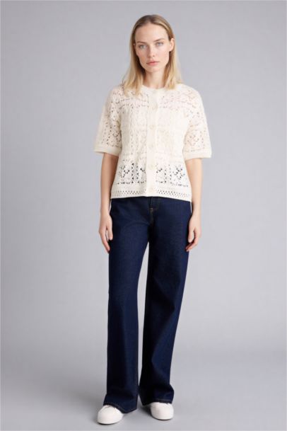 Regular Fit Crew Neck Knitwear Cardigan