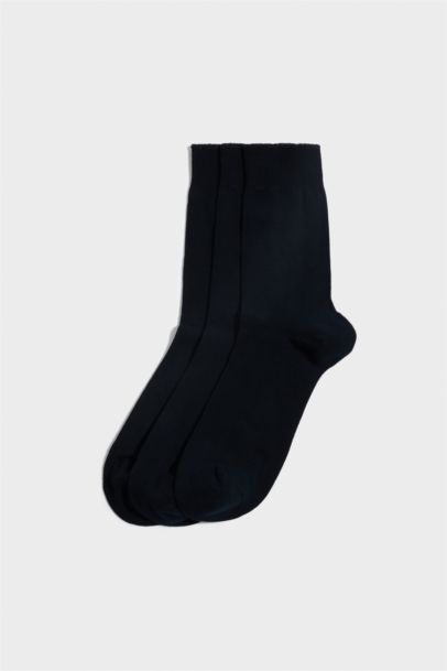 Erkek 3'lü Pamuklu Uzun Çorap