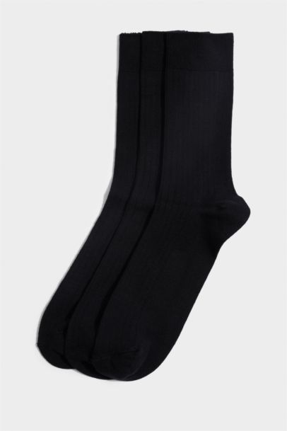 Erkek 3'lü Pamuk Akrilik Uzun Çorap