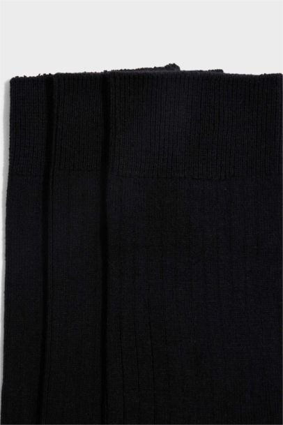 Erkek 3'lü Pamuk Akrilik Uzun Çorap