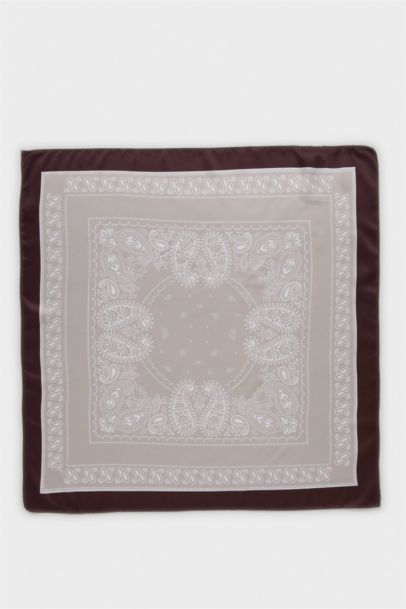 Kadın Şal Desenli Saten Şal