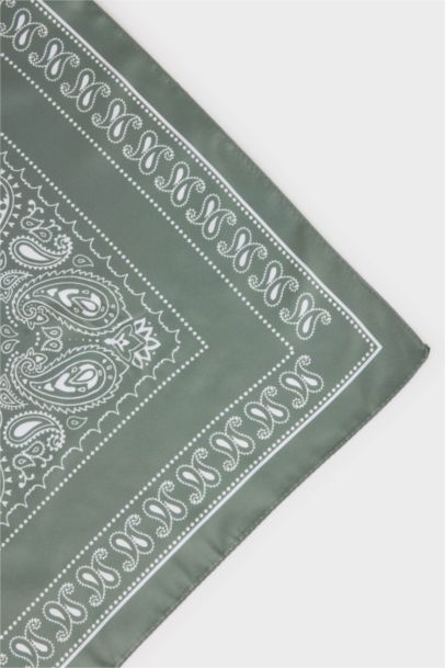 Woman Paisley Patterned Shawl