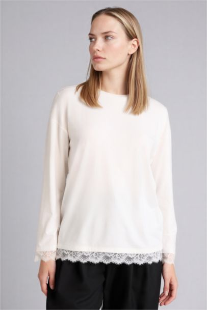 Relax Fıt Bisiklet Yaka Uzun Kollu Tişört