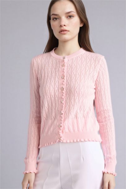 Regular Fit Crew Neck Cardigan