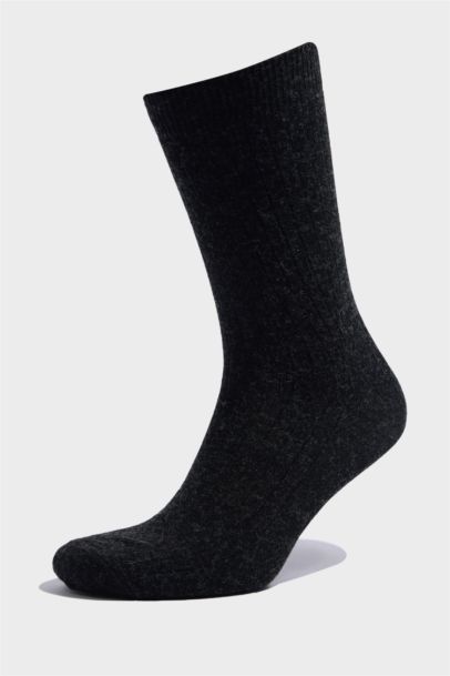 Erkek 2'li Yün Uzun Çorap