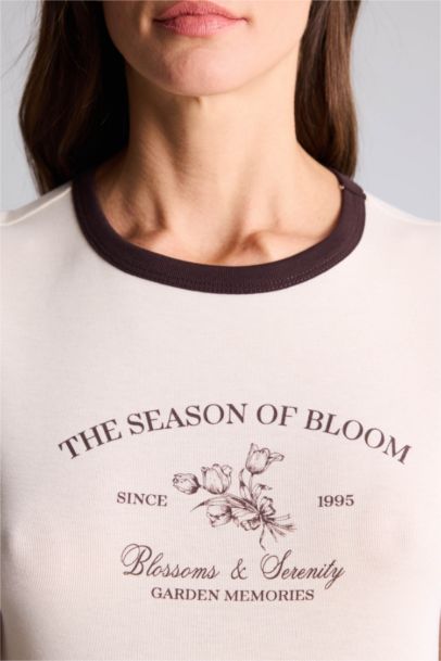 Regular Fıt Baskılı Ribana Tişört