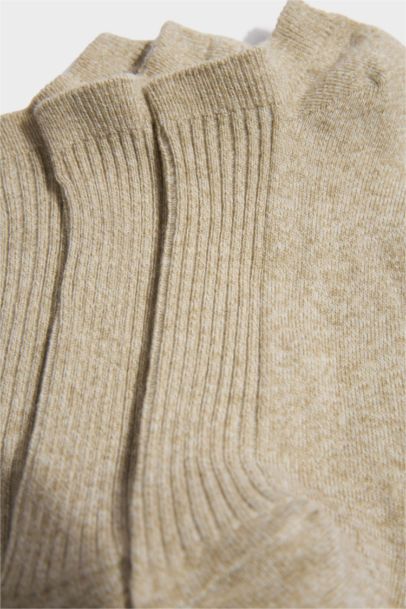 Kadın 3'lü Pamuk Akrilik Patik Çorap