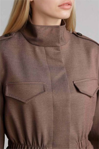 Regular Fıt Ceket Yaka Blazer Ceket