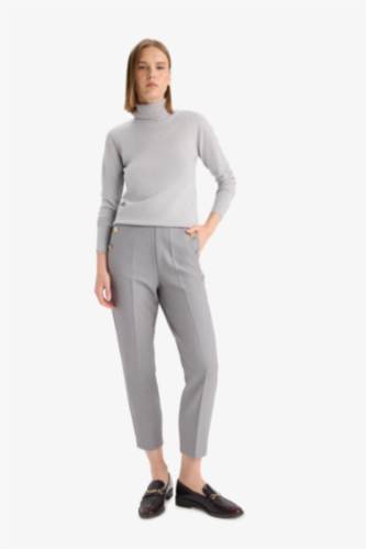 Pull basique en maille douce à col roulé Coupe régulière