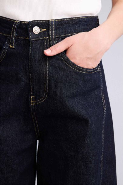 Baggy Fıt Yüksek Bel Uzun Jean Pantolon