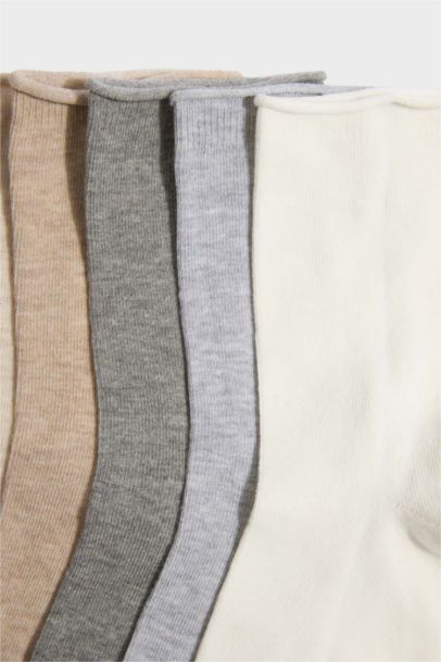 Kadın 5'li Pamuklu Uzun Çorap