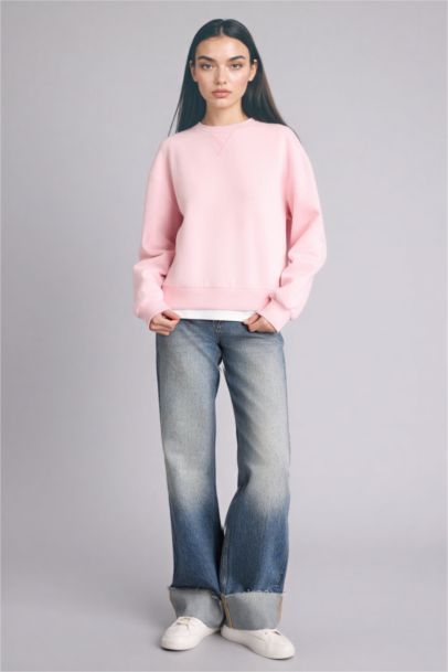 سويت شيرت بيزك سادة قصة مريحة