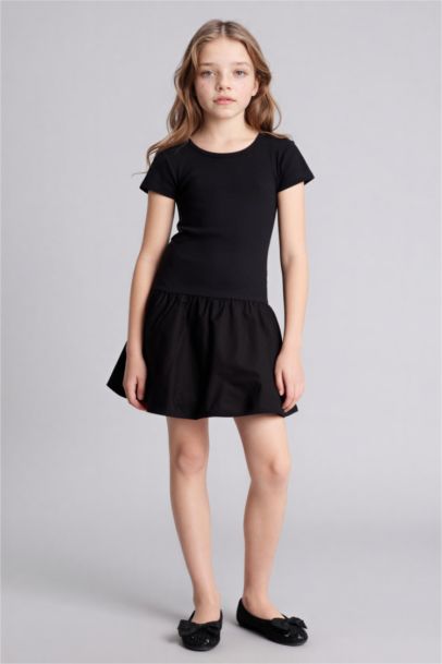 Yarım Kollu Elbise Kız Çocuk