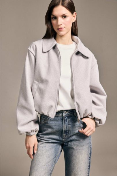 Kısa Fermuarlı Mont