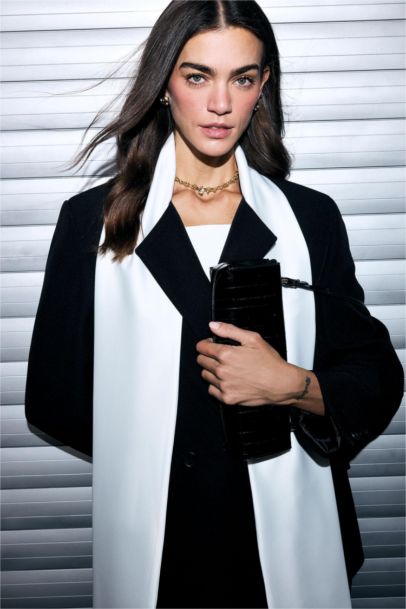 Fularlı Blazer Ceket