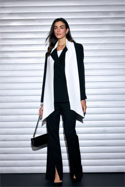 Fularlı Blazer Ceket