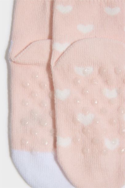 2'li Pamuklu Uzun Çorap Kız Bebek