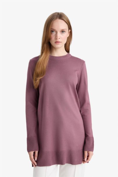 تونيك قصة عادية برقبة دائرية