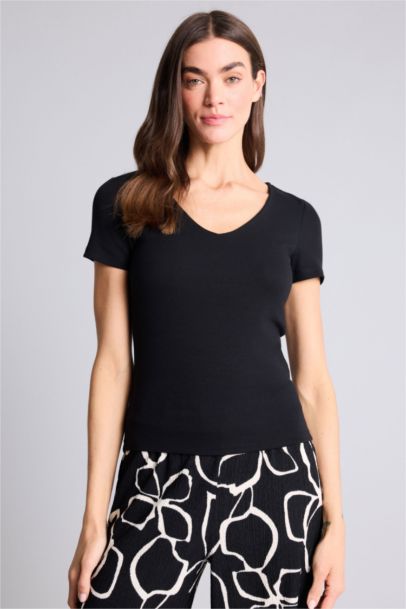 Slim Fit Basic Modal Tişört