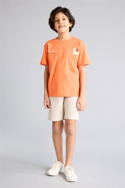 تيشيرت ولادي نص ردن مطبوع قصة عادية