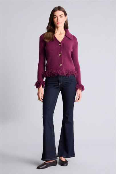 Püsküllü Triko Hırka