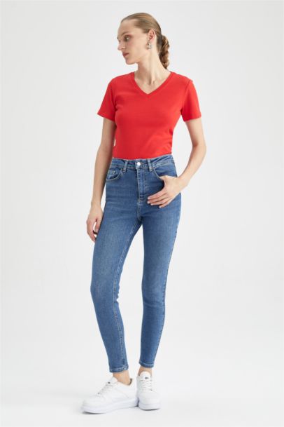 Slim Fit V Neck Short Sleeve T-Shirt