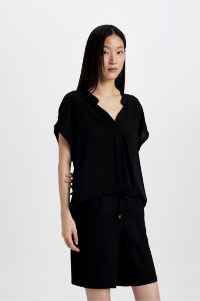 شورت قصير بالمندو بخصر عالي