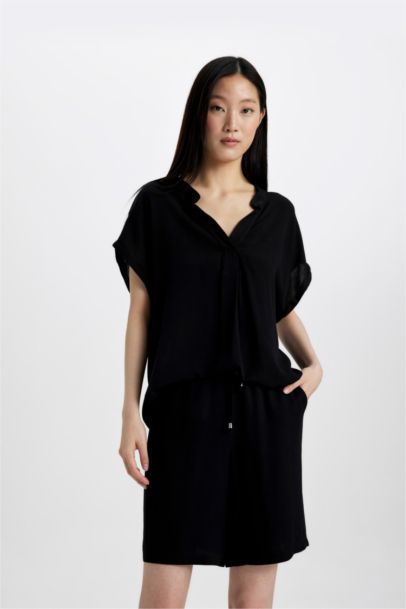 شورت قصير بالمندو بخصر عالي