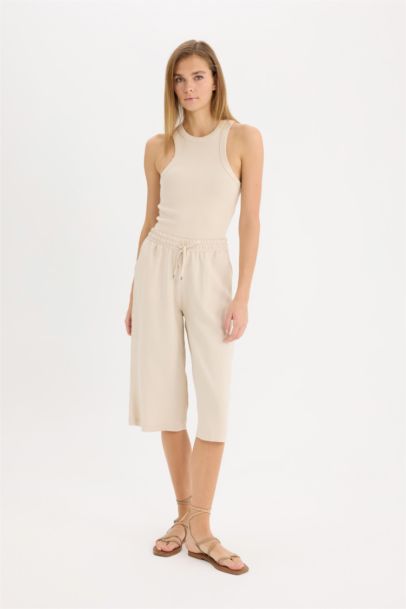 High Waist Crop Fit Belmando Capri