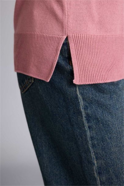 Pull en maille basique à col rond Coupe décontractée