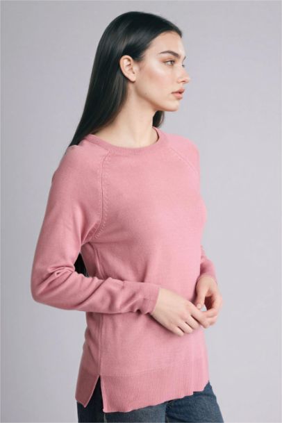 Pull en maille basique à col rond Coupe décontractée